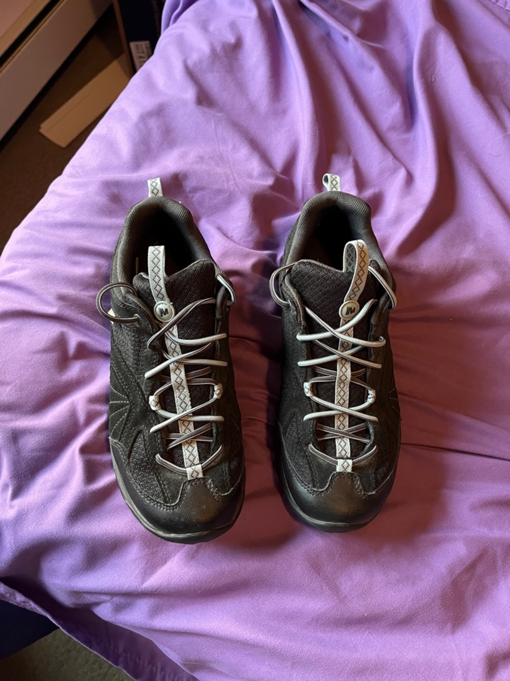 Merrell Black Trail Sneakers with Gray Accents